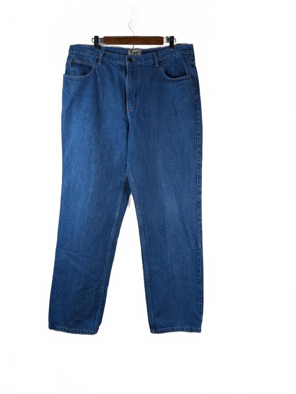 L.L.Bean Men's Classic Fit Double L Jeans 100% Cotton Blue Denim, Size 40x32